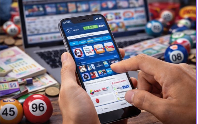Người dùng mở trang lô đề trên điện thoại để đăng nhập
