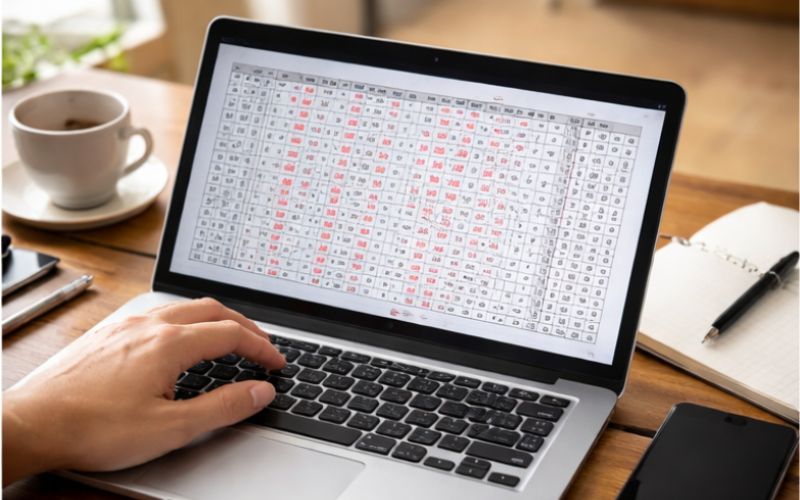 bảng dữ liệu giải đặc biệt XSMB 100 kỳ quay